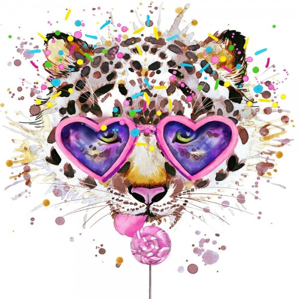 Leopardo 5d Diy Kit Diamond Painting Pittura Di Diamante NO4349