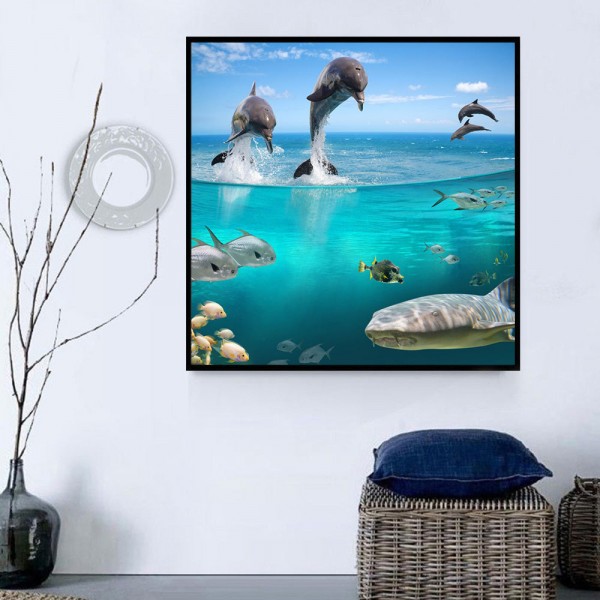 Delfino 5d Diy Kit Diamond Painting Pittura Di Diamante NO3989