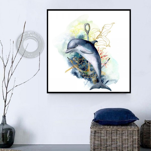Delfino 5d Diy Kit Diamond Painting Pittura Di Diamante NO3986