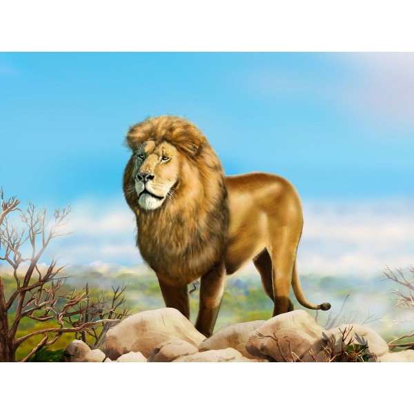 Leone 5d Diy Kit Diamond Painting Pittura Di Diamante NO3947