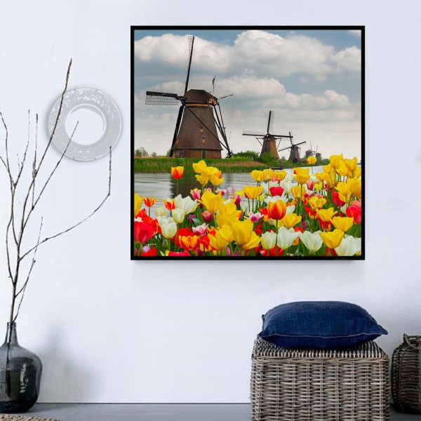 Mulino A Vento 5d Diy Kit Diamond Painting Pittura Di Diamante NO3733