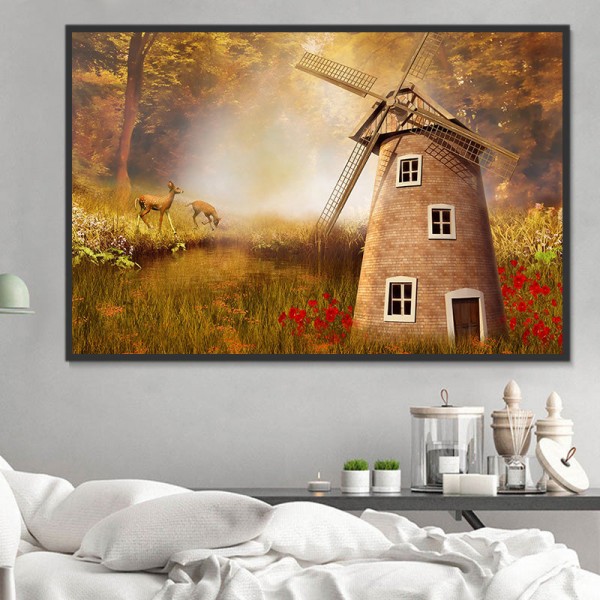 Mulino A Vento 5d Diy Kit Diamond Painting Pittura Di Diamante NO3727