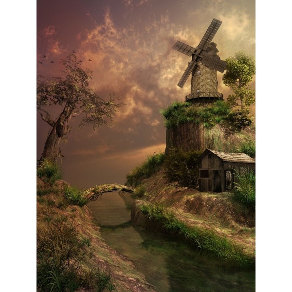 Mulino A Vento 5d Diy Kit Diamond Painting Pittura Di Diamante NO3726