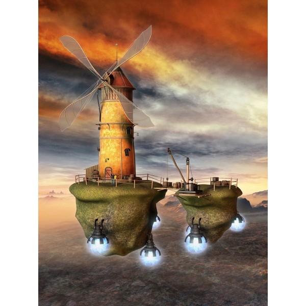 Mulino A Vento 5d Diy Kit Diamond Painting Pittura Di Diamante NO3725