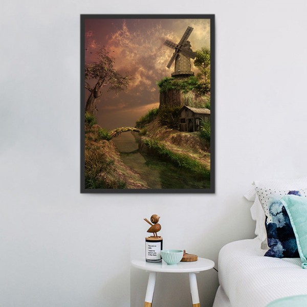 Mulino A Vento 5d Diy Kit Diamond Painting Pittura Di Diamante NO3726