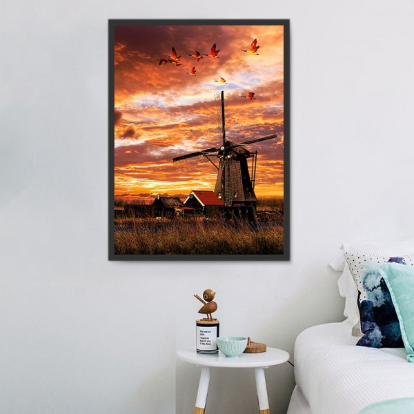 Mulino A Vento 5d Diy Kit Diamond Painting Pittura Di Diamante NO3722