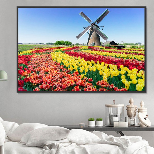 Mulino A Vento 5d Diy Kit Diamond Painting Pittura Di Diamante NO3716