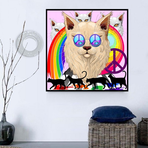 Gatto 5d Diy Kit Diamond Painting Pittura Di Diamante NO3646