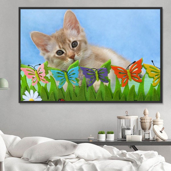 Gatto 5d Diy Kit Diamond Painting Pittura Di Diamante NO3626