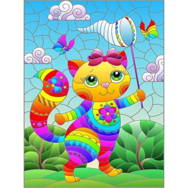 Gatto 5d Diy Kit Diamond Painting Pittura Di Diamante NO3590