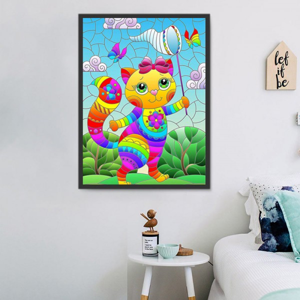 Gatto 5d Diy Kit Diamond Painting Pittura Di Diamante NO3590