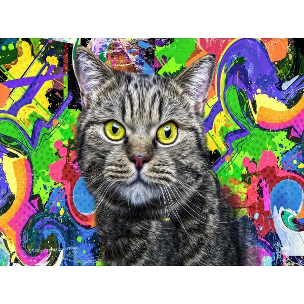 Gatto 5d Diy Kit Diamond Painting Pittura Di Diamante NO3583