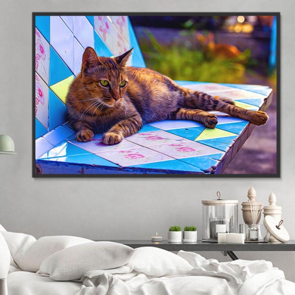 Gatto 5d Diy Kit Diamond Painting Pittura Di Diamante NO3584