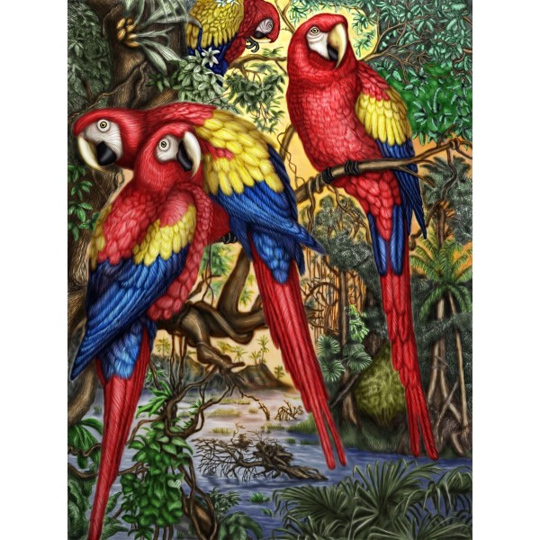 Pappagallo 5d Diy Kit Diamond Painting Pittura Di Diamante NO3510