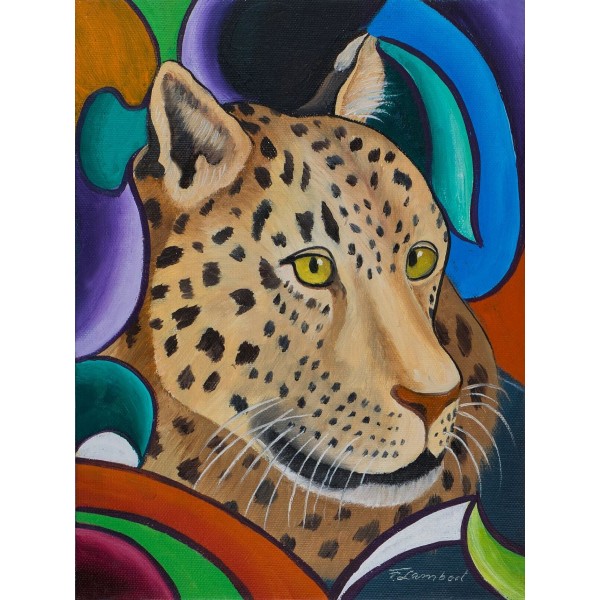 Leopardo 5d Diy Kit Diamond Painting Pittura Di Diamante NO3410