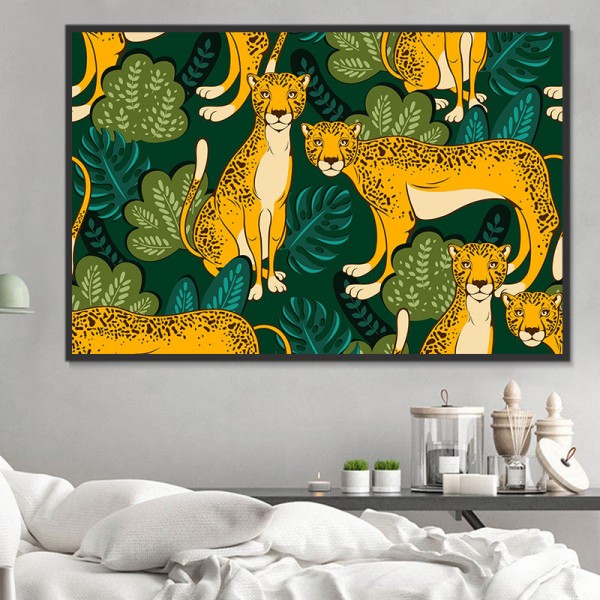 Leopardo 5d Diy Kit Diamond Painting Pittura Di Diamante NO3408