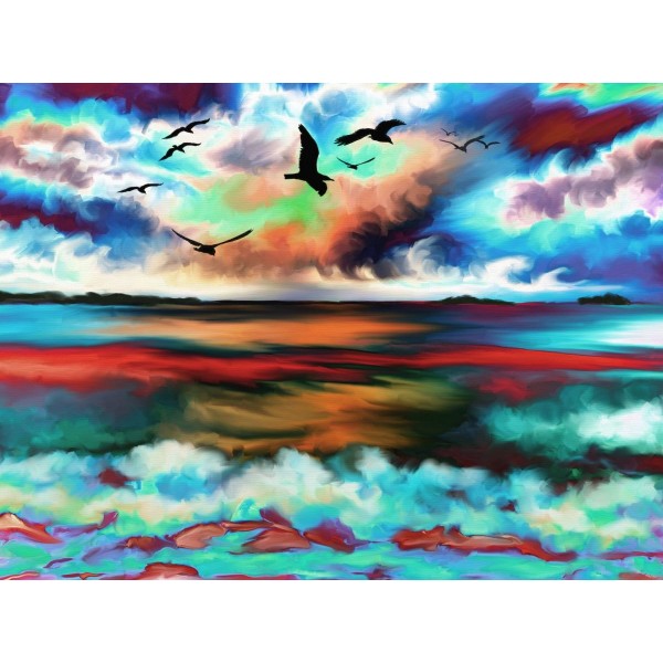 Mare 5d Diy Kit Diamond Painting Pittura Di Diamante NO2954