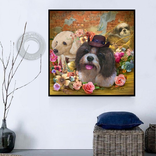 Cani 5d Diy Kit Diamond Painting Pittura Di Diamante NO2370