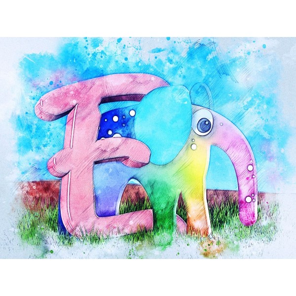 Elefante 5d Diy Kit Diamond Painting Pittura Di Diamante NO2282