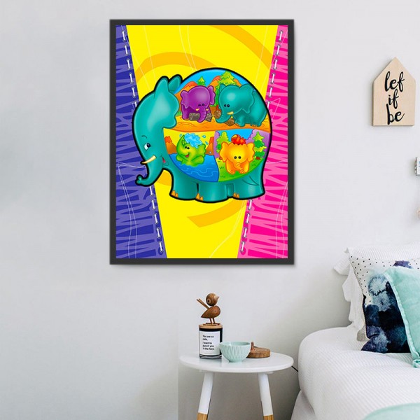 Elefante 5d Diy Kit Diamond Painting Pittura Di Diamante NO2207