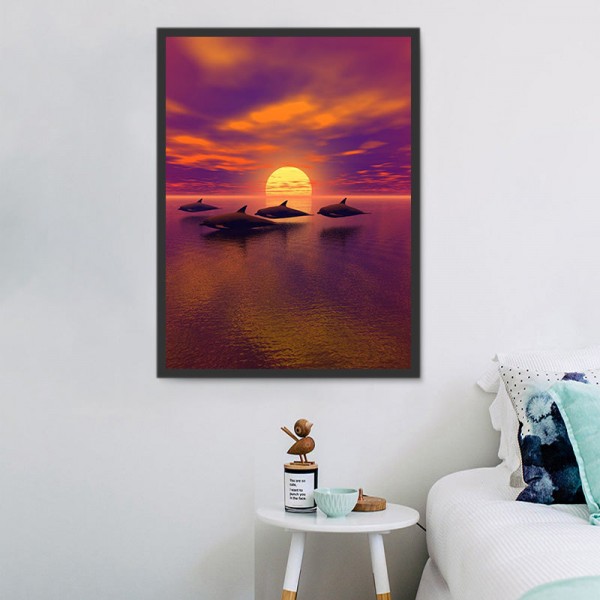 Delfino 5d Diy Kit Diamond Painting Pittura Di Diamante NO2194