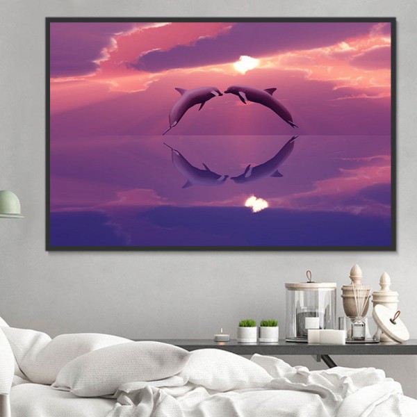 Delfino 5d Diy Kit Diamond Painting Pittura Di Diamante NO2190