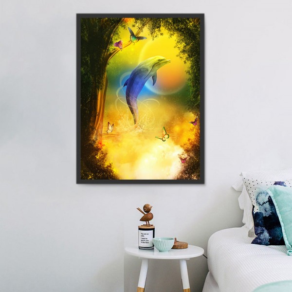 Delfino 5d Diy Kit Diamond Painting Pittura Di Diamante NO2186
