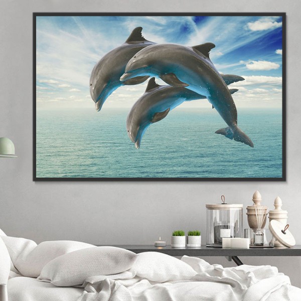 Delfino 5d Diy Kit Diamond Painting Pittura Di Diamante NO2182