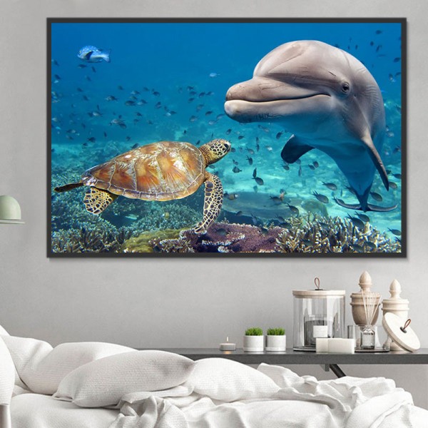 Delfino 5d Diy Kit Diamond Painting Pittura Di Diamante NO2179