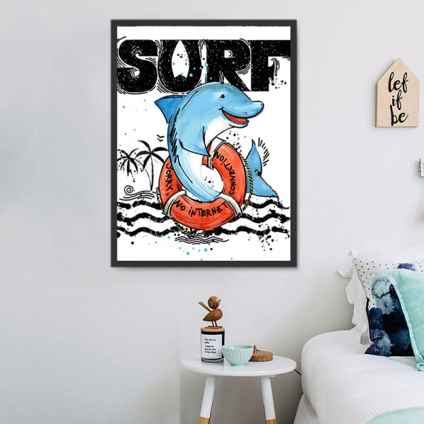 Delfino 5d Diy Kit Diamond Painting Pittura Di Diamante NO2174