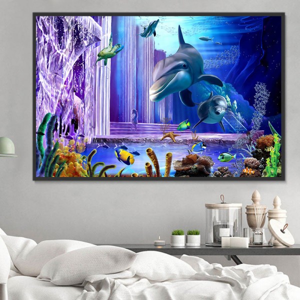 Delfino 5d Diy Kit Diamond Painting Pittura Di Diamante NO2166