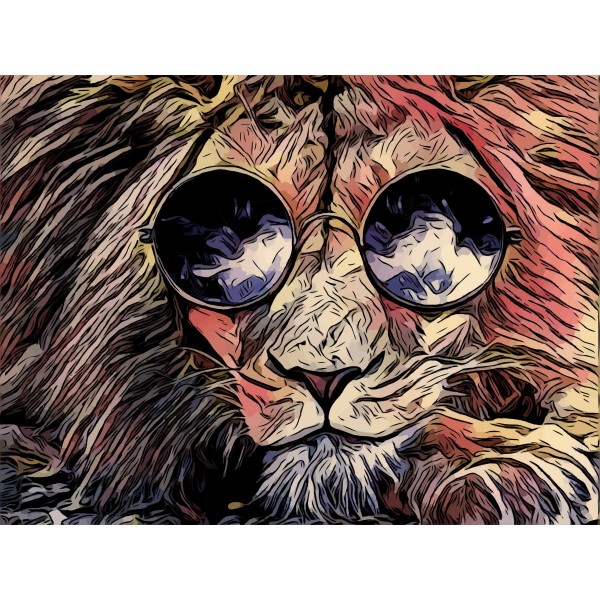 Leone 5d Diy Kit Diamond Painting Pittura Di Diamante NO2085