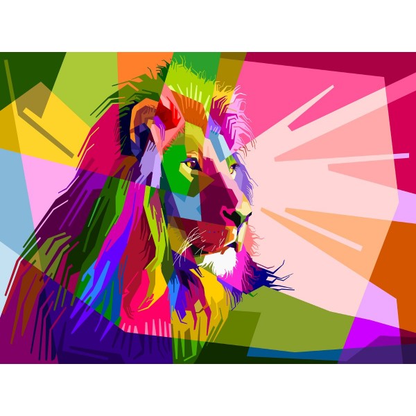 Leone 5d Diy Kit Diamond Painting Pittura Di Diamante NO2082