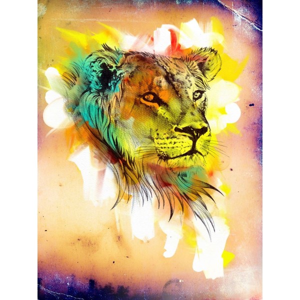 Leone 5d Diy Kit Diamond Painting Pittura Di Diamante NO2061