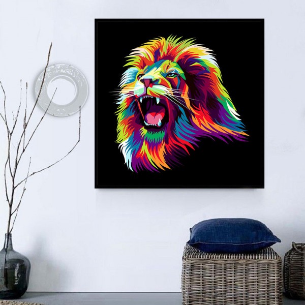 Leone 5d Diy Kit Diamond Painting Pittura Di Diamante NO2045