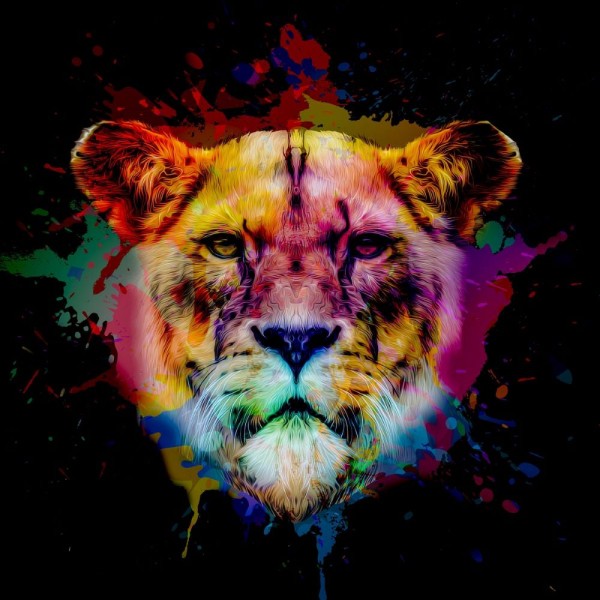 Leone 5d Diy Kit Diamond Painting Pittura Di Diamante NO2038