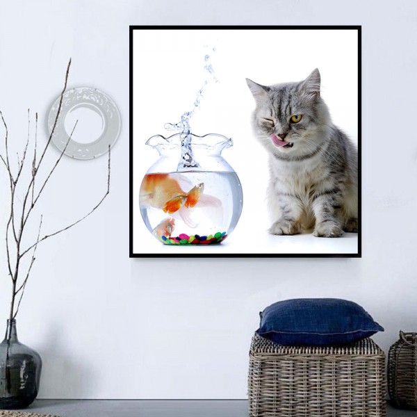 Gatto 5d Diy Kit Diamond Painting Pittura Di Diamante NO1649