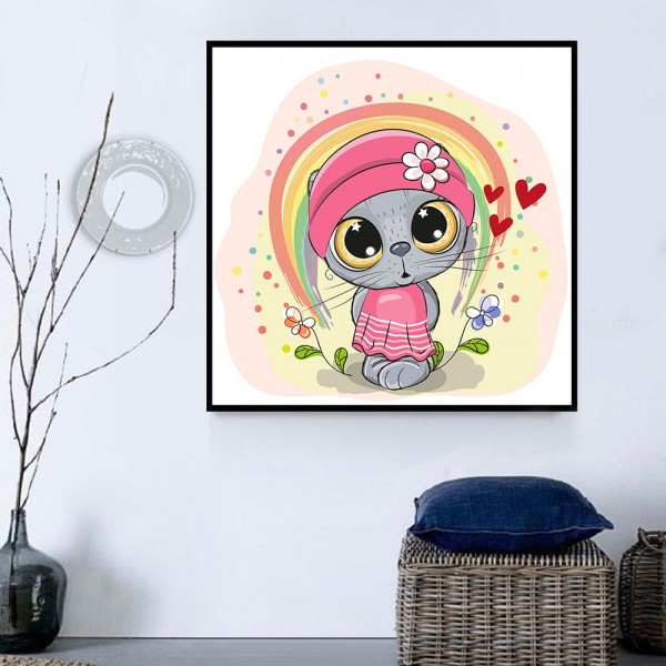 Gatto 5d Diy Kit Diamond Painting Pittura Di Diamante NO1630