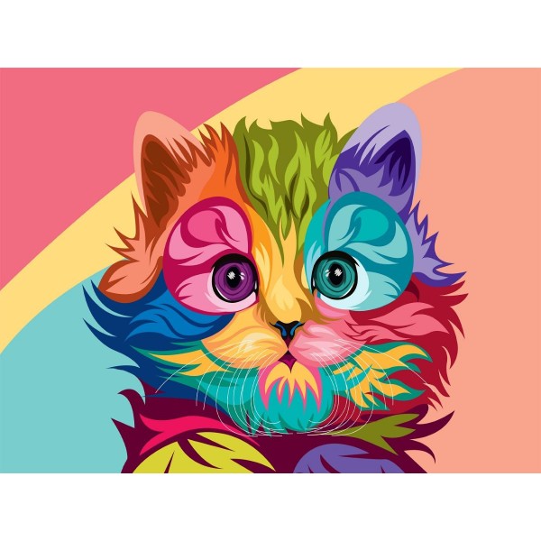 Gatto 5d Diy Kit Diamond Painting Pittura Di Diamante NO1625