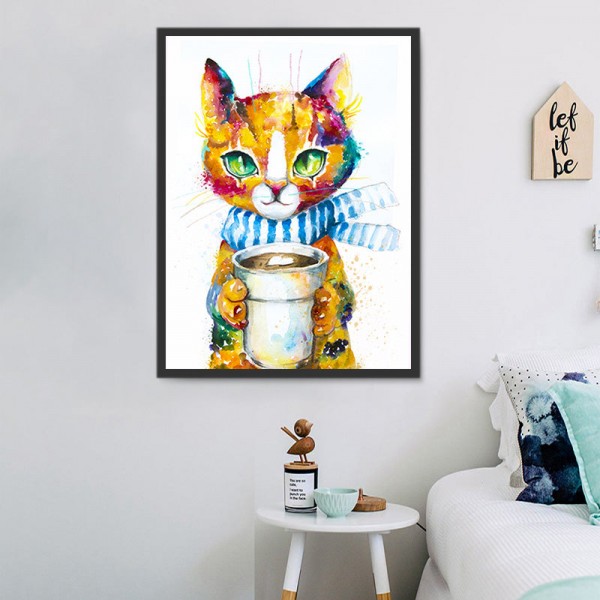 Gatto 5d Diy Kit Diamond Painting Pittura Di Diamante NO1618