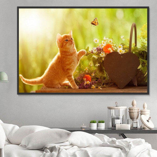 Gatto 5d Diy Kit Diamond Painting Pittura Di Diamante NO1619