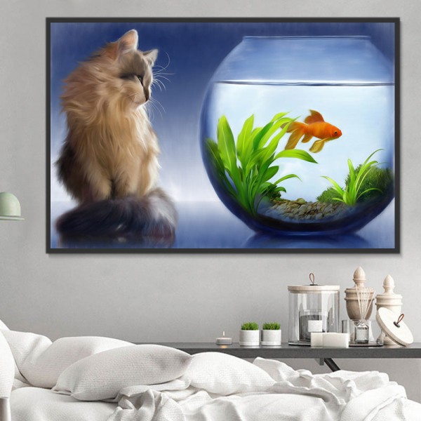 Gatto 5d Diy Kit Diamond Painting Pittura Di Diamante NO1615