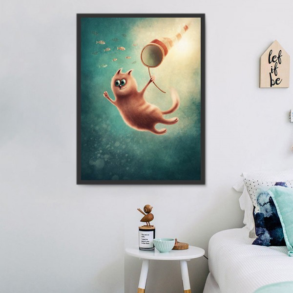 Gatto 5d Diy Kit Diamond Painting Pittura Di Diamante NO1614