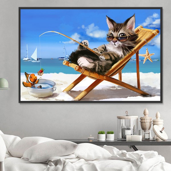 Gatto 5d Diy Kit Diamond Painting Pittura Di Diamante NO1610