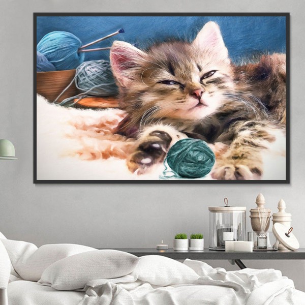 Gatto 5d Diy Kit Diamond Painting Pittura Di Diamante NO1586
