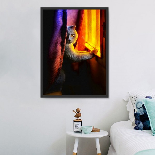 Gatto 5d Diy Kit Diamond Painting Pittura Di Diamante NO1583