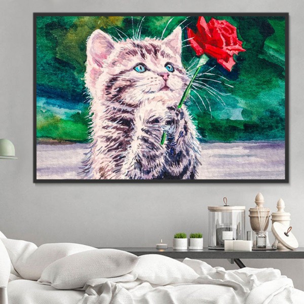 Gatto 5d Diy Kit Diamond Painting Pittura Di Diamante NO1581