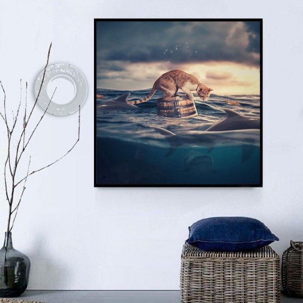 Gatto 5d Diy Kit Diamond Painting Pittura Di Diamante NO1575