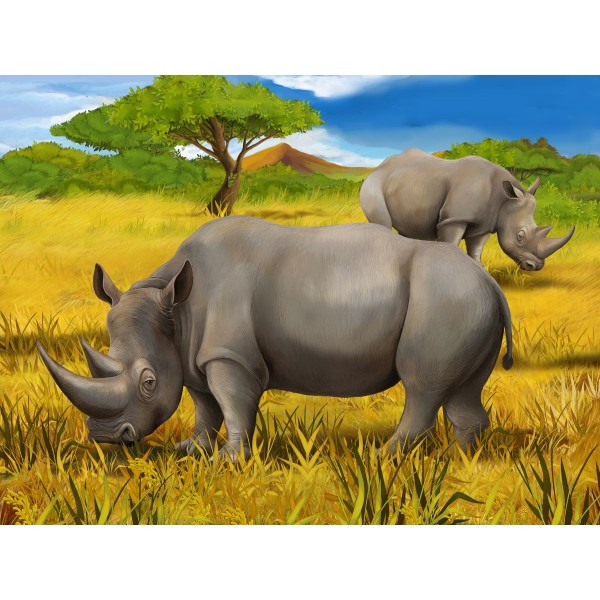 Rinoceronte 5d Diy Kit Diamond Painting Pittura Di Diamante NO1426