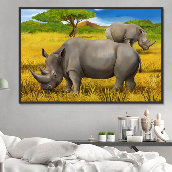 Rinoceronte 5d Diy Kit Diamond Painting Pittura Di Diamante NO1426